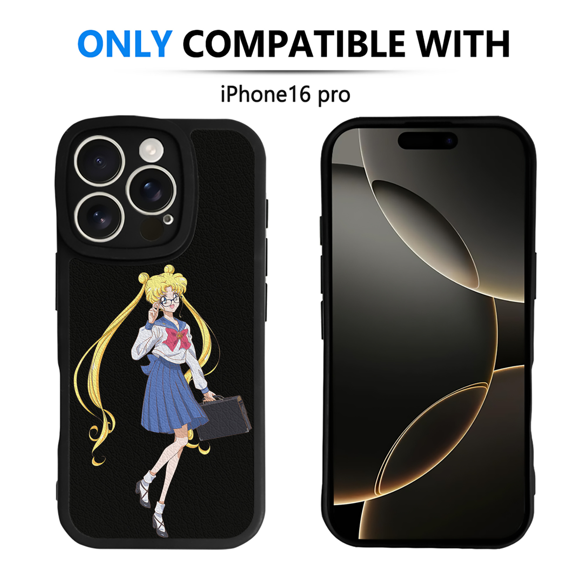 （画像用） 美少女戦士セーラームーン 愛野 美奈子 あいの みなこ Sailor Moon Aino Minako 【iPhone 16シリーズ対応】シリコンスマホケース（レザー調） 材質：シリコン